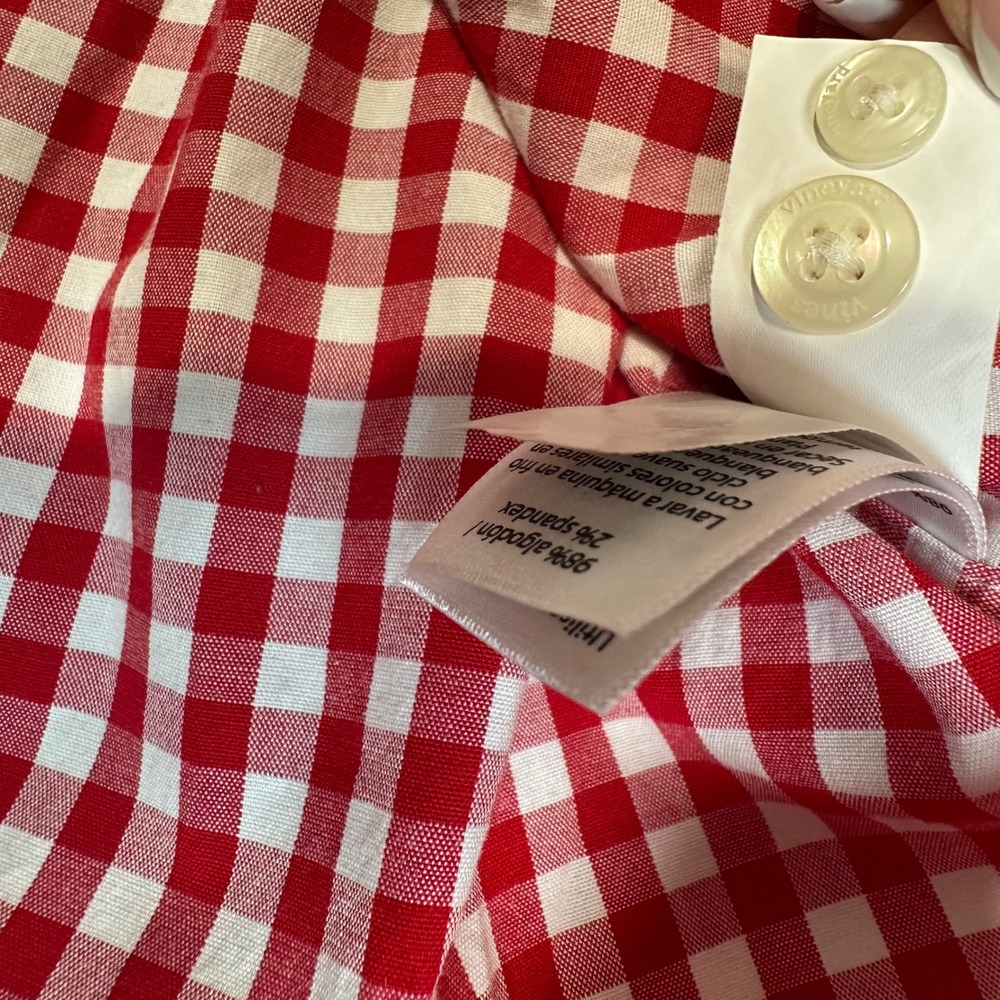 Vineyard Vines Mens Classic Fit Tucker Shirt Gingham Red White Check M - Picture 5 of 6
